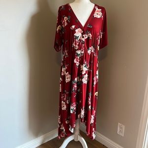 Torrid floral dress with buttons in front, NWOT